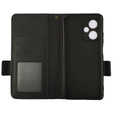 Pattintható tok a Xiaomi Redmi Note 12 5G / POCO X5 5G, Wallet Litchi Magnet, fekete