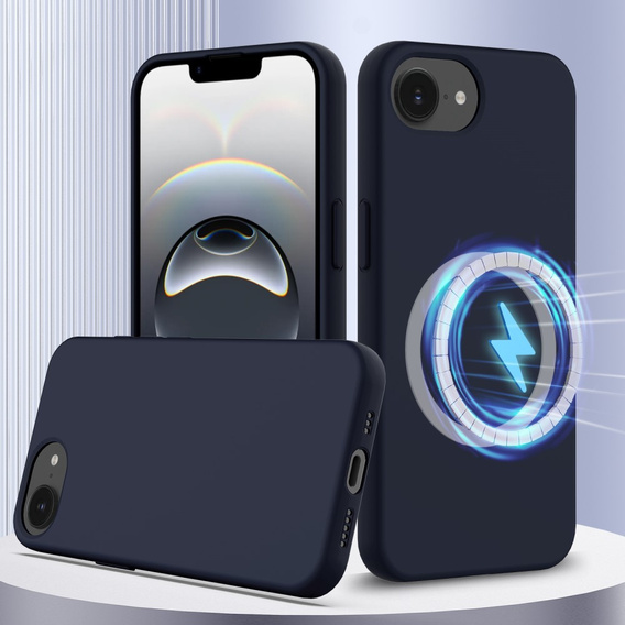 Telefontok a iPhone 16e, Silicone MagSafe, sötétkék