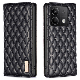Pattintható tok a Xiaomi Redmi Note 13 5G, Wallet, BINFEN COLOR, fekete