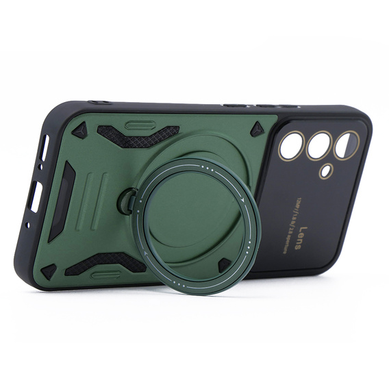 Páncélozott tok Samsung Galaxy A54 5G, CamShield MagSafe, zöld