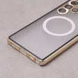 Magnetic Dual Glass MagSafe tok Samsung Galaxy S22 Ultra, arany