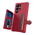 Tok Samsung Galaxy S25 Ultra, Card Holder Kickstand, fekete
