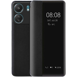 Tok Xiaomi Redmi 13C / Poco C65, oldalsó nézetű szárnnyal, fekete