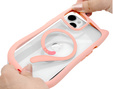 Tok iPhone 13 / iPhone 14-hoz, MagSafe, Cute Cat, rózsaszín + képernyőüveg