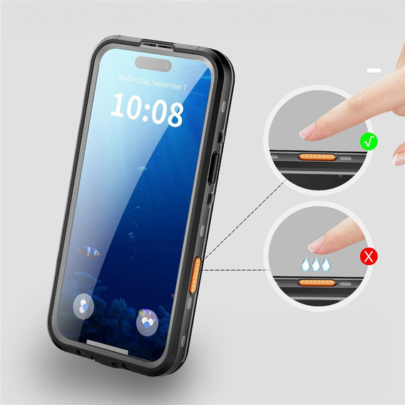 Tok iPhone 17 Pro Max készülékhez, IP68 vízálló, SHELLBOX MagSafe, fekete