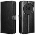 Pattintható tok a Nothing Phone 3A Pro, Crazy Horse Wallet, fekete