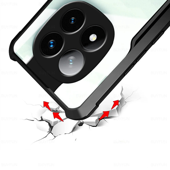 Telefontok a Xiaomi Redmi Note 14 Pro+, AntiDrop Hybrid, fekete