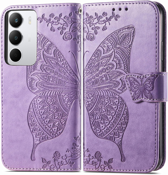 Pattintható tok a Realme C71, Butterfly, lila