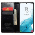 CASEME flip tok Samsung Galaxy S22, Waxy Textured, fekete