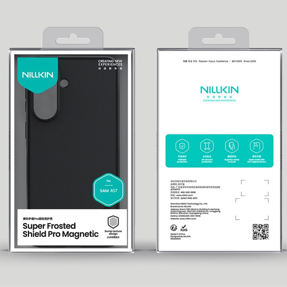 NILLKIN Frosted Shield Pro MagSafe tok Samsung Galaxy A57 5G készülékhez, fekete
