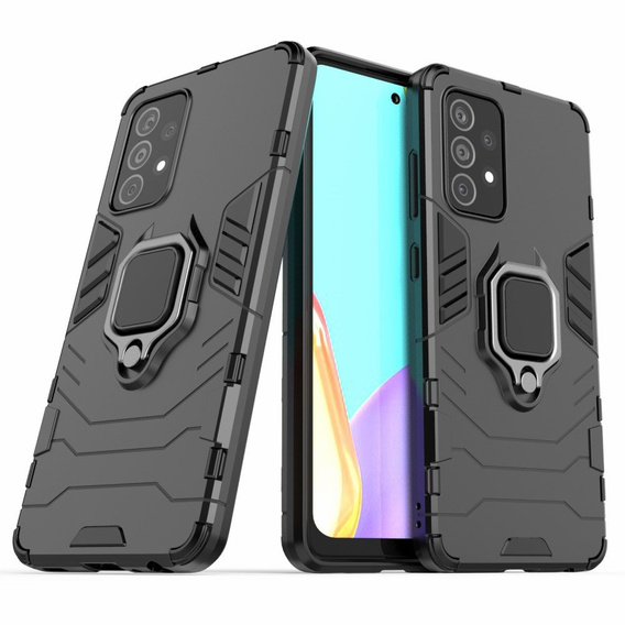 Telefontok a Samsung Galaxy A72 5G / A72 LTE, Kickstand Ring, fekete