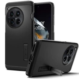 Spigen Tough Armor tok OnePlus 12-höz (fekete) – strapabíró védelem kitámasztóval