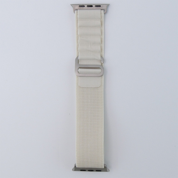 Nylon szíj Apple Watch 1/2/3/4/4/5/6/7/8/SE/ULTRA 42/44/45/45/49mm, bézs színű