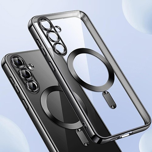 Tok Samsung Galaxy A17 5G, Electro MagSafe, átlátszó, fekete oldalakkal