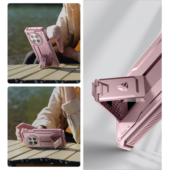 Páncélozott tok a OnePlus 12, Dexnor Full Body (Two Frames), rózsaszín