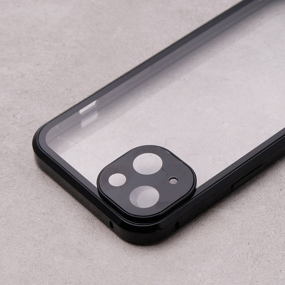 Tok iPhone 13, Magnetic Dual Glass, fekete
