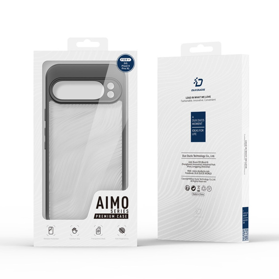 DuxDucis tok Google Pixel 9 Pro XL, Aimo case, átlátszó / fekete