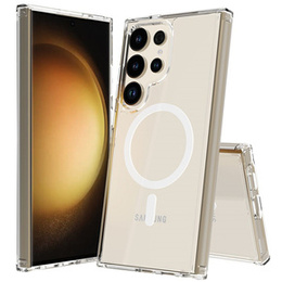 Tok a Samsung Galaxy S24 Ultra készülékhez, Fusion hibrid tok, MagSafe-hoz, átlátszó