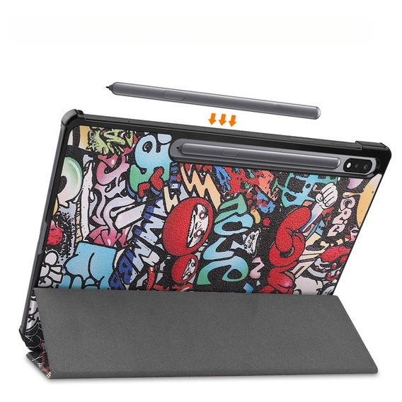 Tok Samsung Galaxy Tab S9 Plus, Smartcase, graffiti