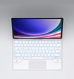 Billentyűzet tok Samsung Galaxy Tab S7+ / S7 FE / S9+ / S8+ / S9 FE+ / S10+, Dexnor Magnetic Keyboard Touchpad, fehér