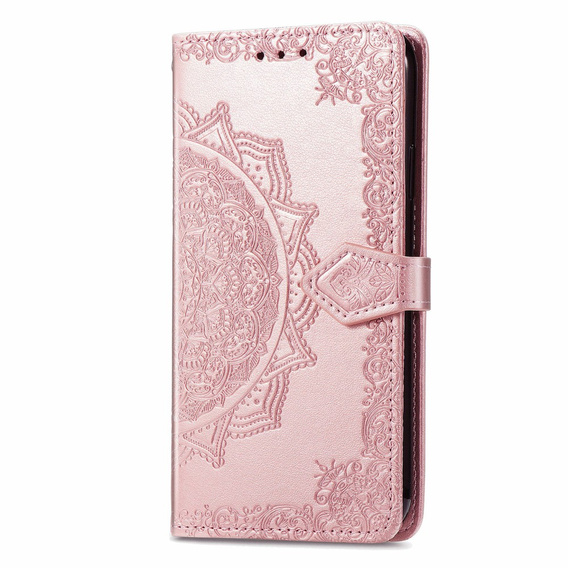 Pattintható tok a Infinix Note 40 Pro Plus, Mandala, rózsaszín rose gold
