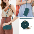 Pattintható tok a Samsung Galaxy S24 Ultra, Wallet Zipper Pocket RFID, vállpánttal, fekete