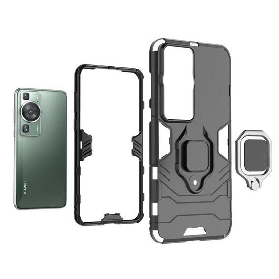 Telefontok a Huawei P60 / P60 Pro, Kickstand Ring, fekete