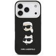 Karl Lagerfeld Grained Karl & Choupette Heads Pins & Logo tok iPhone 17 Pro-hoz