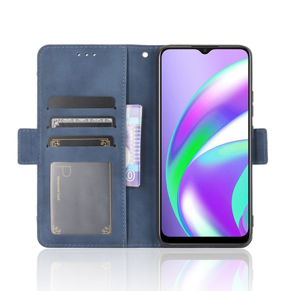 Pattintható tok a Oppo A15 / A15S, Card Slot, kék