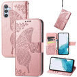 Pattintható tok a Samsung Galaxy A56, Butterfly, rózsaszín rose gold