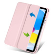 Tok iPad 10.9 2022 10 Gen, Smartcase Hybrid, tolltartó résszel, rózsaszín