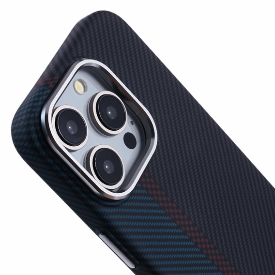 Tok iPhone 14 Pro, Carbon Fiber MagSafe, fekete / kék