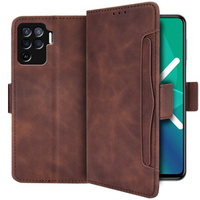 Pattintható tok a Oppo Reno5 Lite, Card Slot, barna