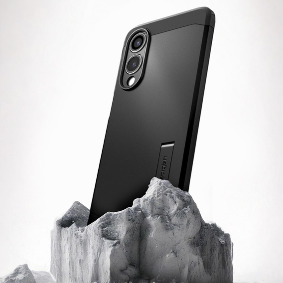 Spigen tok Samsung Galaxy S25 Edge készülékhez, Tough Armor Mag Mag MagSafe, fekete + 9H edzett üveg