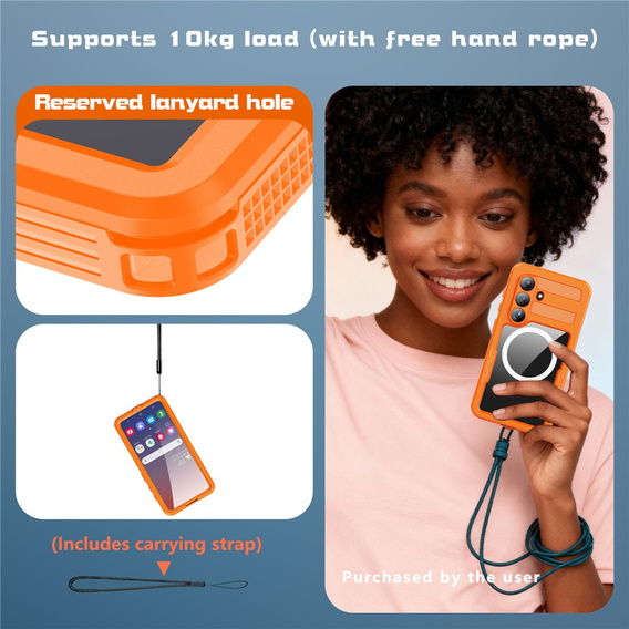 REDPEPPER vízálló tok Samsung Galaxy S26-hoz, narancssárga