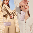 Tok patenttal a Honor 400 5G-hez, Crossbody Leather Wallet, rózsaszín