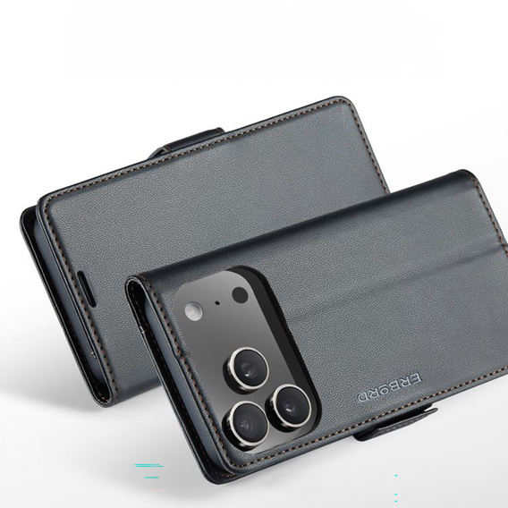 Fényes Litchi pénztárca tok iPhone 17 Pro Max készülékhez