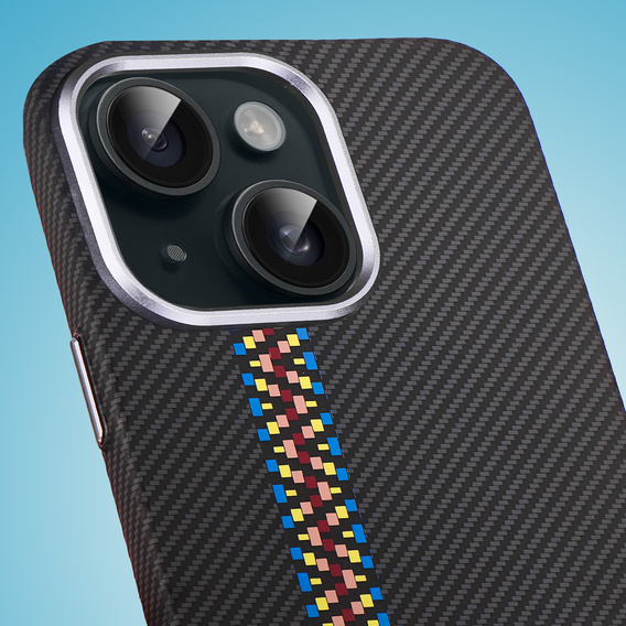 Tok iPhone 15, Carbon Fiber MagSafe, fekete