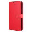 Pattintható tok a Xiaomi Redmi A3, Crazy Horse Wallet, piros