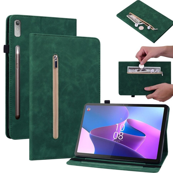 Telefontok a Lenovo Tab P11 Pro Gen 2, Wallet Pen Slot, zöld