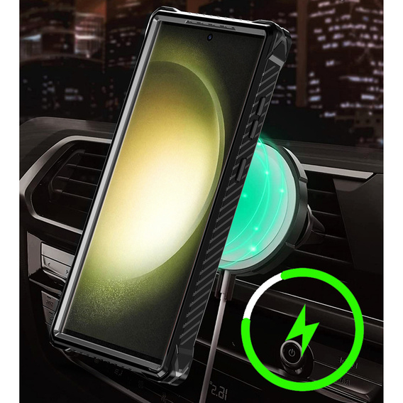 Telefontok a Samsung Galaxy S23 Ultra, Heavy Duty Ring Belt Clip, fekete