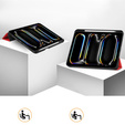 Tok iPad Pro 11" 2024 (5 gen.), Smartcase tolltartóval, piros