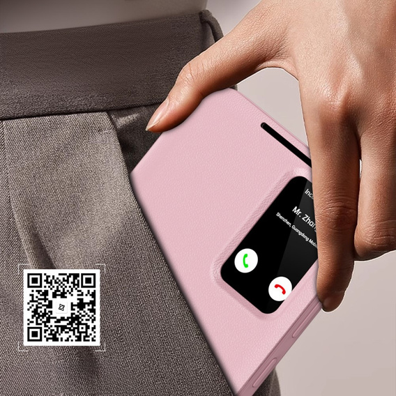 Flip tok Samsung Galaxy S23 FE, Smart View Wallet, rózsaszín