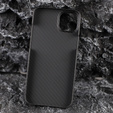Tok iPhone 14, Aramid Fiber Cover, fekete