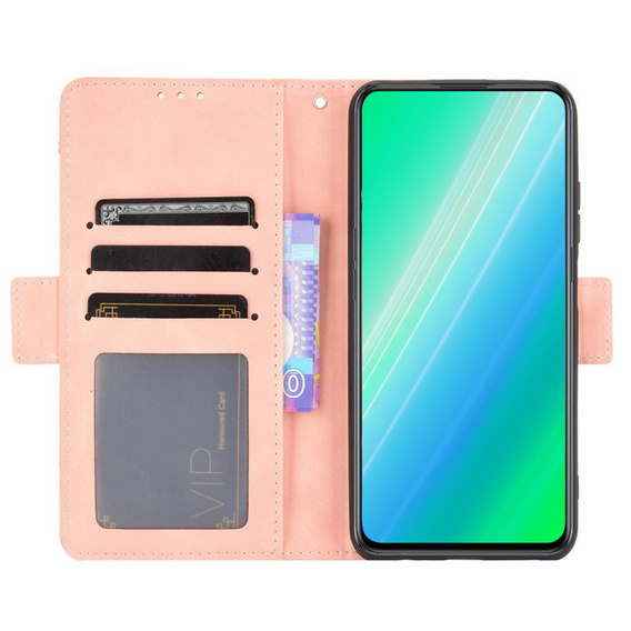 Pattintható tok a Oppo A98 5G, Card Slot, rózsaszín