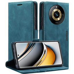 Telefontok a Realme 11 Pro 5G / Pro+ 5G, ERBORD Vintage, pénztárca patenttal, kék