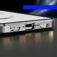 Magnetic Dual Glass MagSafe tok iPhone 15 Pro Max, ezüst