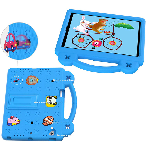 Gyermek tok Lenovo Tab M10 X505F X605F / Tab P10-X705F/L / Huawei T5 10.1, Cute Patterns, állvánnyal, kék