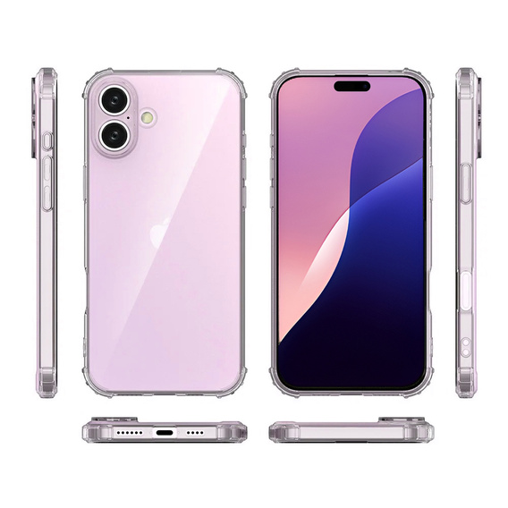 Tok a iPhone 16 Plus, Erbord Dropproof, átlátszó + Glass