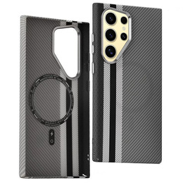 Tok Samsung Galaxy S24 Ultra, Carbon Fiber MagSafe, szürke